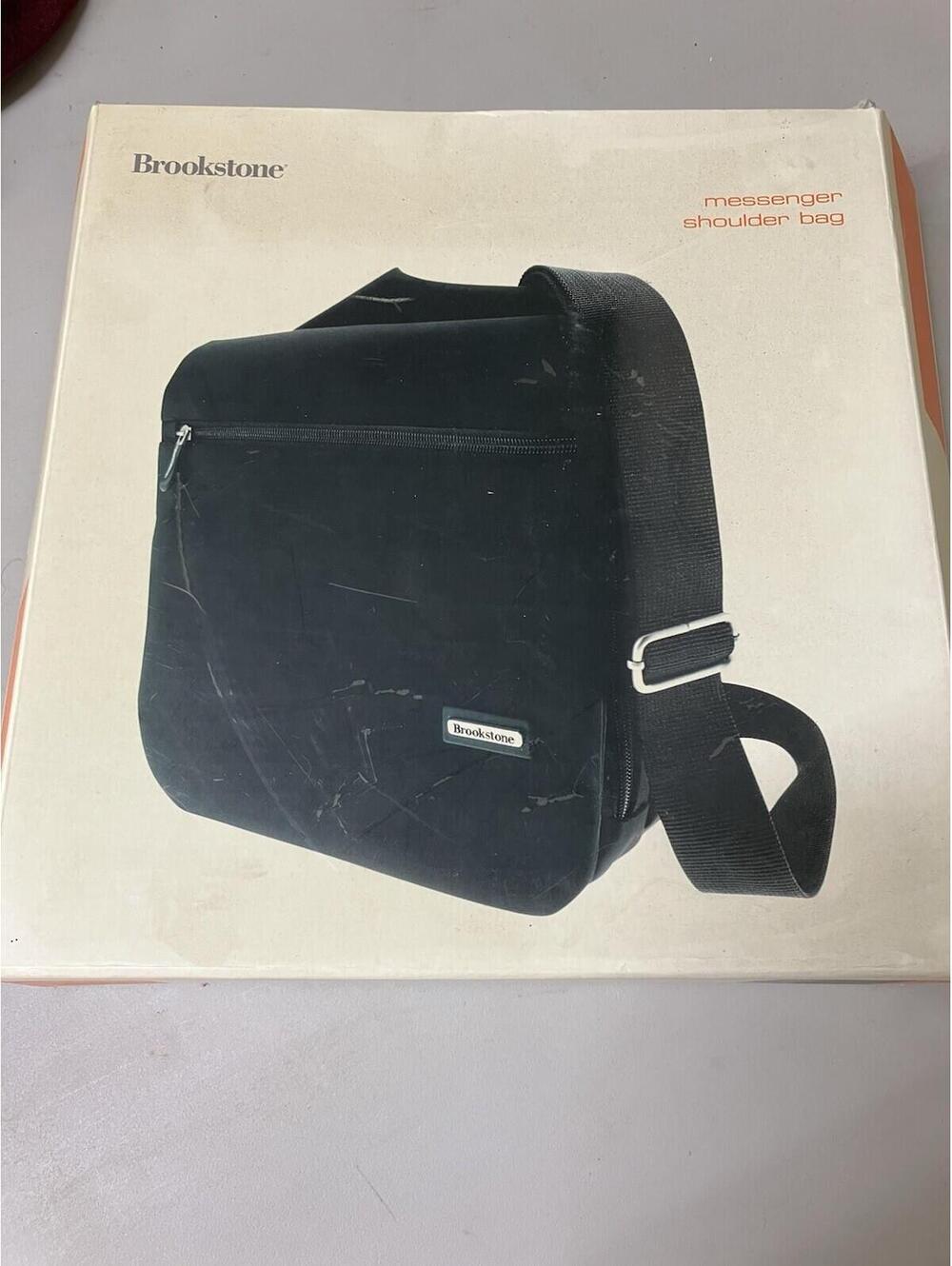 Brookstone Black Messenger Bag New In Box